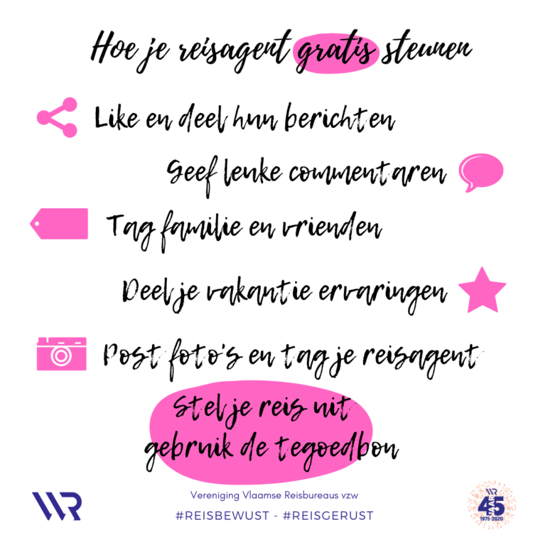 Hoe kan je je reisagent gratis steunen VVR Hoe kan je je reisagent gratis steunen VVR